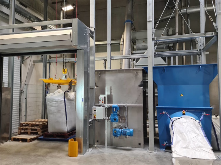 Automatische Big-Bag-Entleeranlage